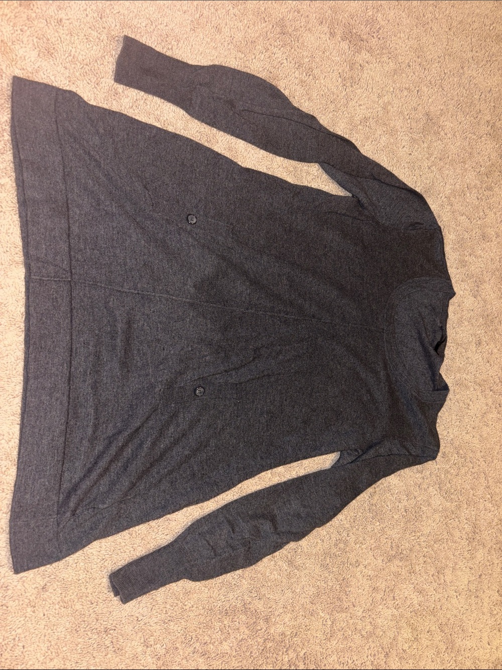 Daisy Fuentes Dark Gray Scoop Neck Sweater